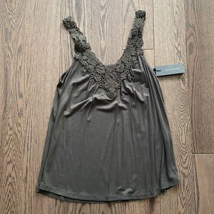 Deep green tank blouse